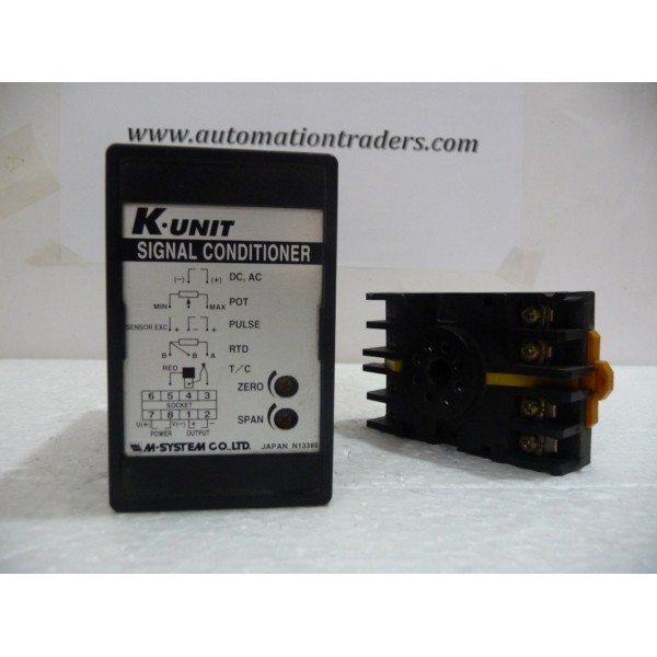 K-Unit Signal Conditioner with Base, KVS-5A-F, M-System, Japan  (14 Days Warrenty on Entire Stock)